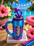 Purple Anchor Straw Topper