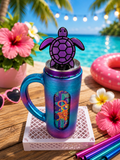 Purple Turtle Straw Topper
