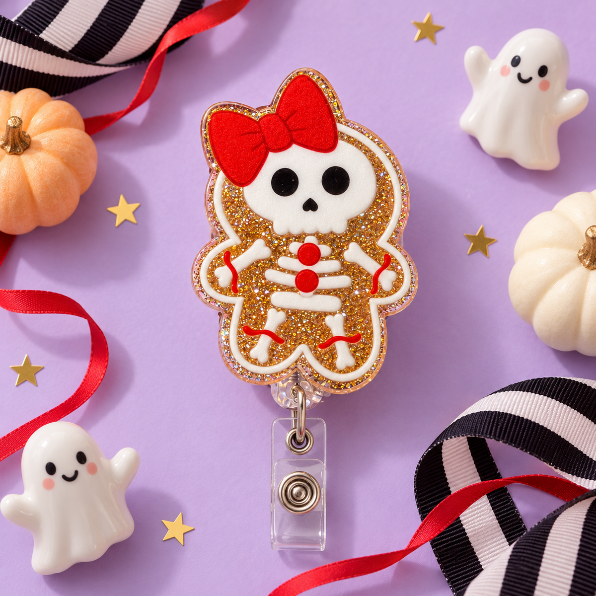 Sugar & Spooks Gingerbread Skeleton Badge Reel