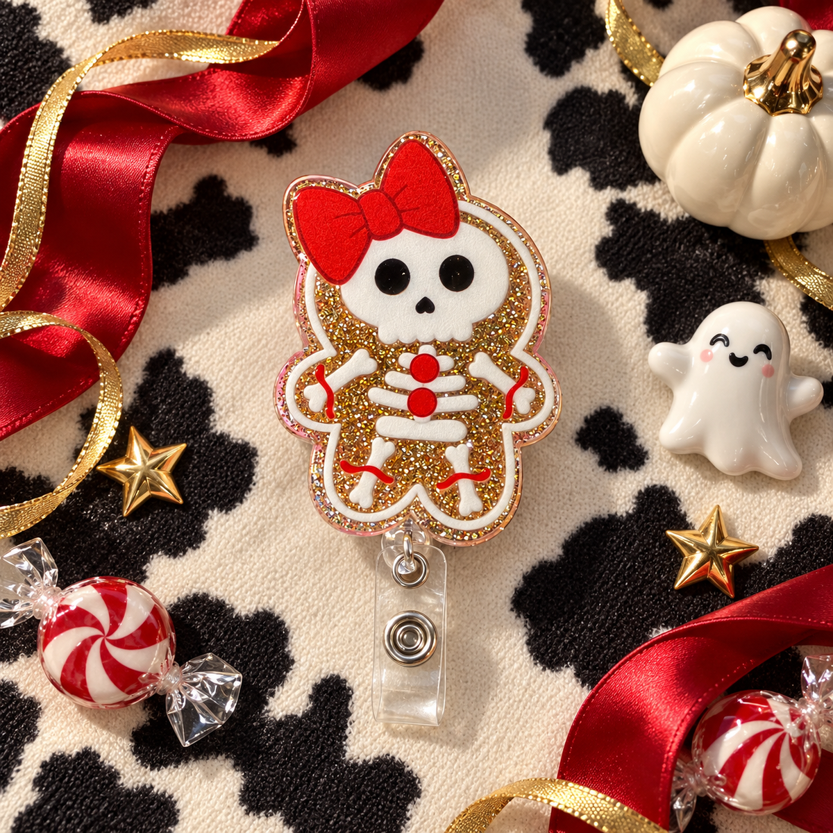 Sugar & Spooks Gingerbread Skeleton Badge Reel